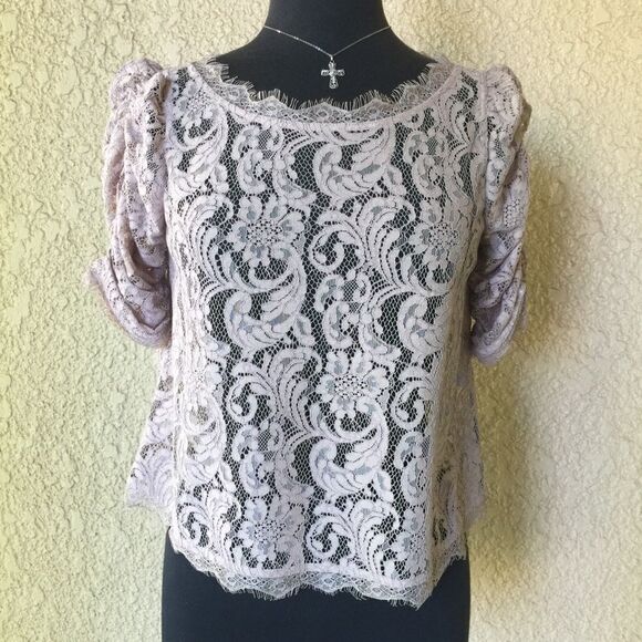 Joie Fanny Lace Scallop‎ Women's Blouse Small - Picture 3 of 8